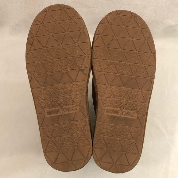 Minnetonka Chestnut Suede Winter Boots Faux Shearling Lining 85711 Womens Size 9
